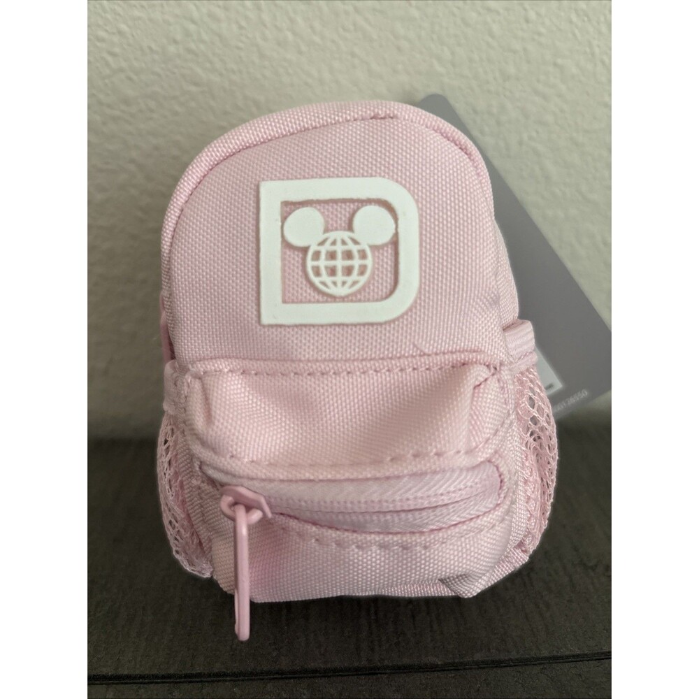 Disney Pink Mini Backpack Keychain D Logo Mickey Globe Disney Parks 2026